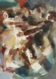 Frederic Bates, Rock 'N' Roll, circa 1950s, Oil on Board