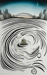 Turning Tide by Graeme Townsend, 1996, Mixed Media on Paper, offered Mar 2022