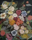 Pixie O'Harris, Wildflowers, Oil on Board