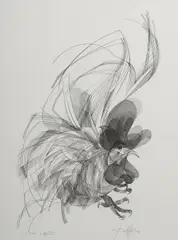 Roch Popelier, Rooster, Etching E/A