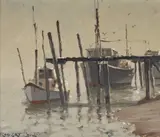 Robert Lovett, Jetty at Yeppoon (QLD), Oil on Canvas on Board