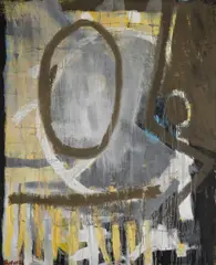 Marion Purvis, Q, Oil & Mixed Media on Canvas