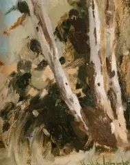 Molly Gertrude Johnson, Tangle and Clump, Oil on Board