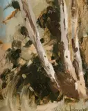 Molly Gertrude Johnson, Tangle and Clump, Oil on Board