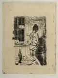 Jenny Sages, Kitchen at Night, Etching A/P