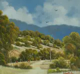 Michael John Taylor, Foot of the Mountains, Oil on Board