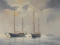 Brian Baigent, At Rest, 1975, Oil on Canvas Board