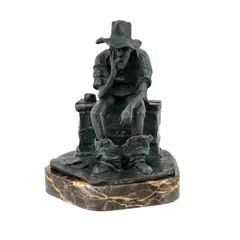 Max Mannix, The Dunny, 1981, Patinated Bronze on Marble Base 90/100
