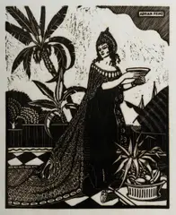 Circe by Adrian Feint, 1927, Woodcut (unnumbered), sold Mar 2022