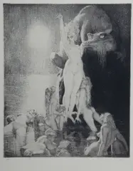 Sea Magic by Norman Lindsay, Facsimile Etching 549/550, sold Mar 2022