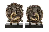 Norman Lindsay, Bookends, Bronze on Marble Base ed. ND