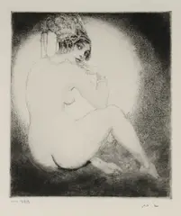 Norman Lindsay, (The Pearl Head-dress), Facsimile Etching 483/550