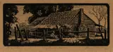 L Roy Davies, John's House, 1923, Woodcut 31/50