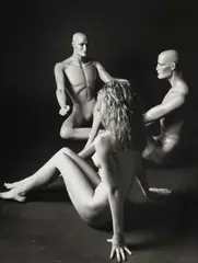 Ian Lever, Menage a Trois, 1991, Black & White Fibre Print