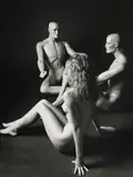 Ian Lever, Menage a Trois, 1991, Black & White Fibre Print