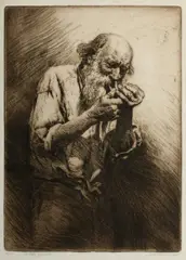 Thomas Friedensen, A Pipe of Baccy, 1928, Etching 57/75