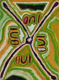 Lorna Fencer Naparrula, Bush Potato Dreaming (Lajamanu), 2006, Acrylic on Canvas