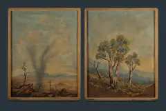 Byram Mansell, (2), Earth Pigments on Board (2)