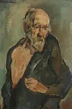Armin Stern, Study of a Man, Oil on Card