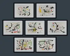 (7) by Joan Miró, Printed by La Poligrafa, Barcelona, Spain, sold Mar 2022
