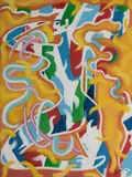 Eduardo Guelfenbein, Abstract Figure, 1988, Acrylic on Canvas