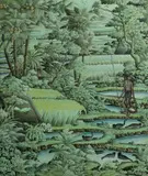 I Wayan Sadia, Rice Fields, Acrylic on Canvas