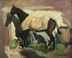 George Washington Lambert, Horse with Rug, Provenance: John B Pye (pencil inscription verso); private collection, Sydney