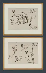 Frank Hinder, (2), Felt Pen on Paper (2)