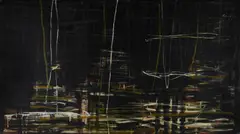 The Bay at Night by David Rankin, 1987, Oil on Linen, sold Dec 2021