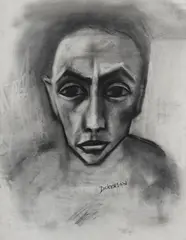 Head by Robert Dickerson, Charcoal, sold Dec 2021