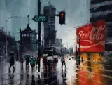 Herman Pekel, Kings Cross, 2009, Oil on Board