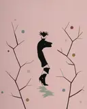 Diena Georgetti, That little animal broke itself, in desperation to surrender, 1997, Acrylic & Chinese Ink on Canvas