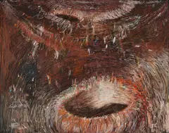 Janet Laurence, The Heart is a Boat, 1985, Pastel on Paper on Board