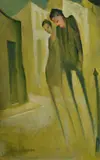 Bill Coleman, Streetscape with Two Figures