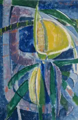 Frank Hodgkinson, Monstera Flower, 1955, Oil on Board