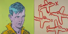 David Bromley, Journeys to Come V, 1993, Acrylic on Canvas Diptych