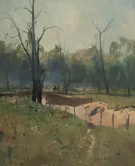 Summer, Merriwa by Lance Solomon, 1949, Oil on Canvas on Board, sold Dec 2021