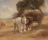 Charles Rolando, Harvest, Oil on Board