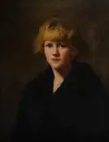 Leslie A Wilkie, Coral Earrings (the Artist's Daughter, Jean), Oil on Canvas