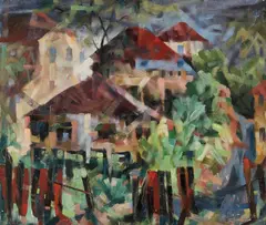 Andrew Sibley, Spirit of Innisfail, 1958, Oil on Board