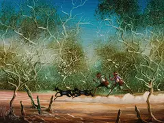 Friday by Max Mannix, Oil on Board, sold Dec 2021