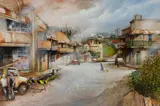 Maynard Waters, Palmer Street, Balmain, Oil on Canvas