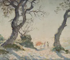 A Glimpse of the Beach by John Rowell, Oil on Board, sold Dec 2021