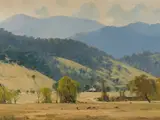 Les Graham, Valley Farm, Brindabella, Oil on Canvas on Board