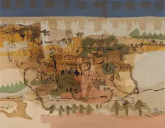 Michelle Collocott, Lines in Transit, 1967, Mixed Media on Canvas