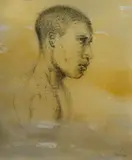 Craig Ruddy, Portrait of a Young Man, 2009, Mixed Media Layered Drawing