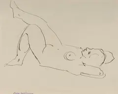 Reclining Nude by Fred Williams, Pen & Ink, sold Dec 2021