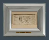 William Dobell, Una Storia di S. Nicolò da Bari,' 1937 - sketch after Lorenzo Monaco (Siena 1370-1425), Ink