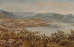 Hobart from Mt Nelson, Tasmania by Ernest Decimus Stocks, 1885, W/Clr & Gouache, sold Dec 2021