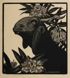 Lionel Lindsay, Goat and Rhododendron
